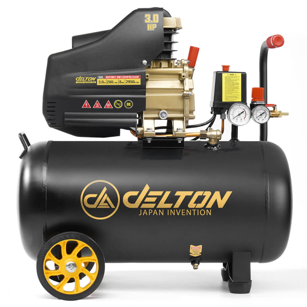 ปั๊มลมโรตารี่ DELTON รุ่น DRT-50L-R 50 ลิตร 3 แรงม้า